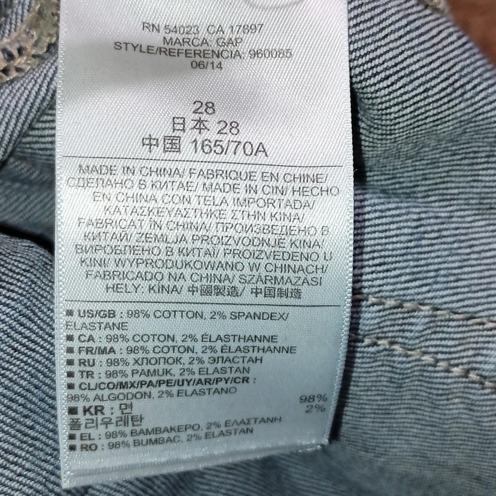 Gap  Real Straight Jeans Size 28 - Picture 5 of 8
